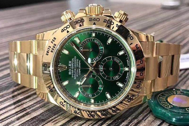 "Best fake Rolex Daytona with a green dial."