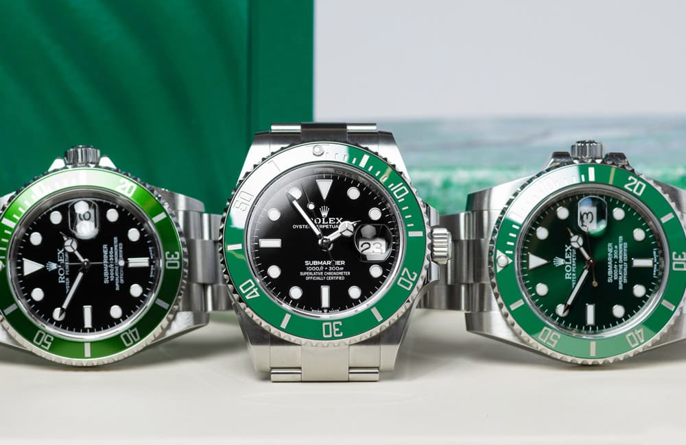 Green bezel of Rolex Submariner superclone watches