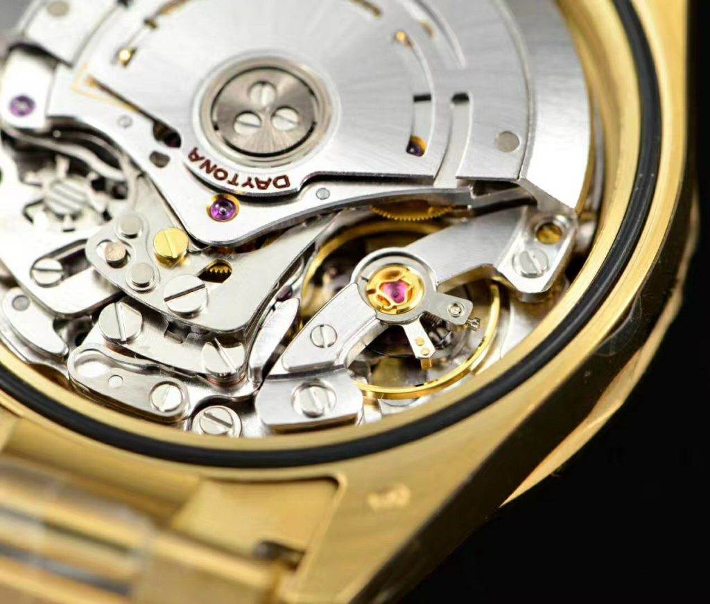 "High-definition image of the best fake Rolex 4130 movement."