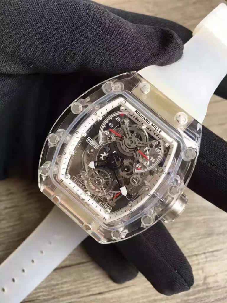 Close-up of the front of the Richard Mille replica watch